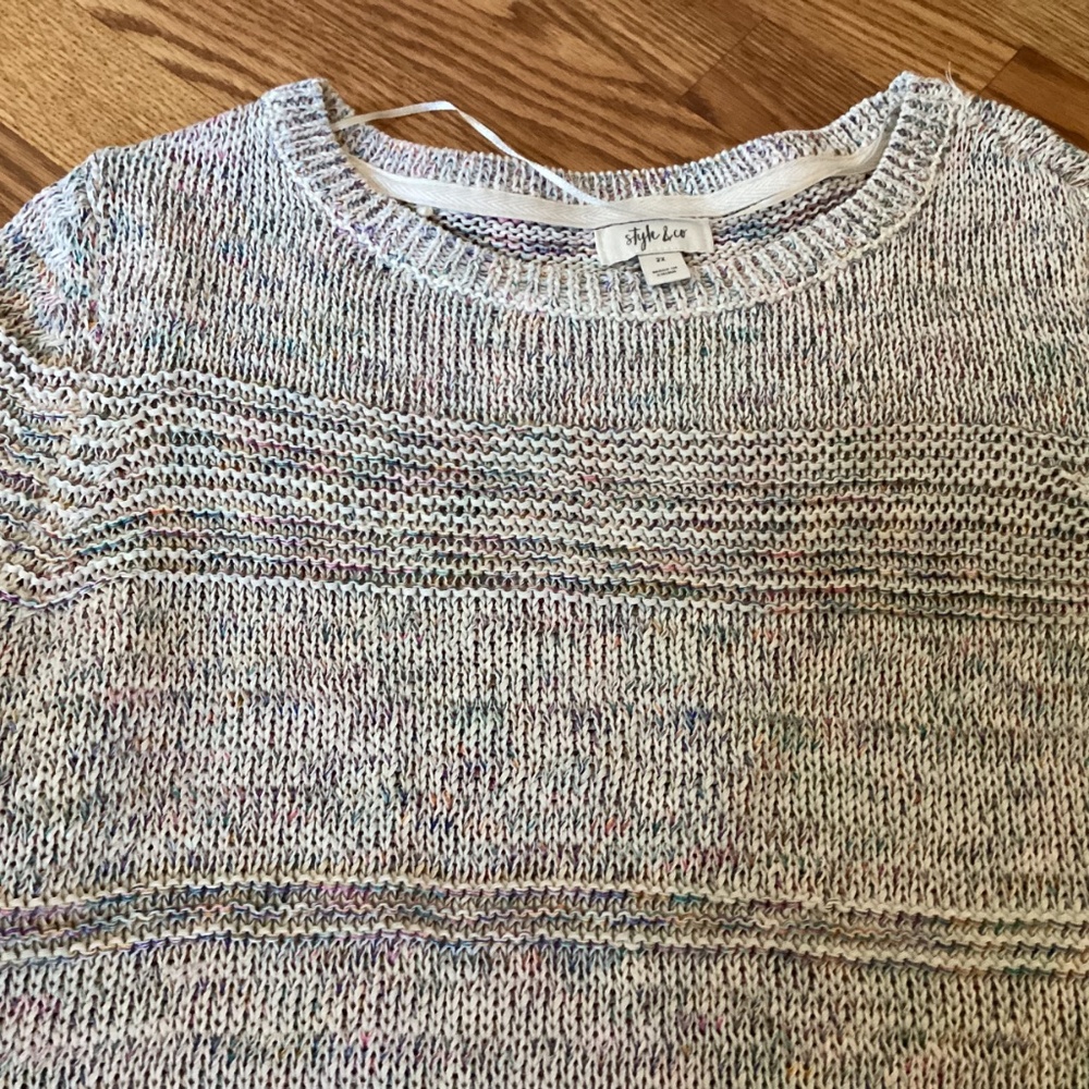 Style & Co Multicolor Long Sleeve Tunic Sweater Size 2X - Picture 3 of 4